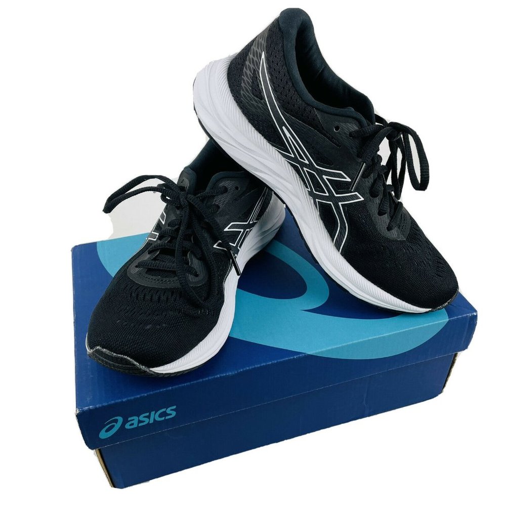 Asics Womens Gel Excite 6 Black White Lace Up Low